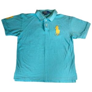 Polo by Ralph Lauren Men's Sky Blue Polo Shirt Sz. L